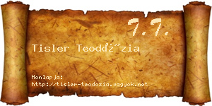 Tisler Teodózia névjegykártya